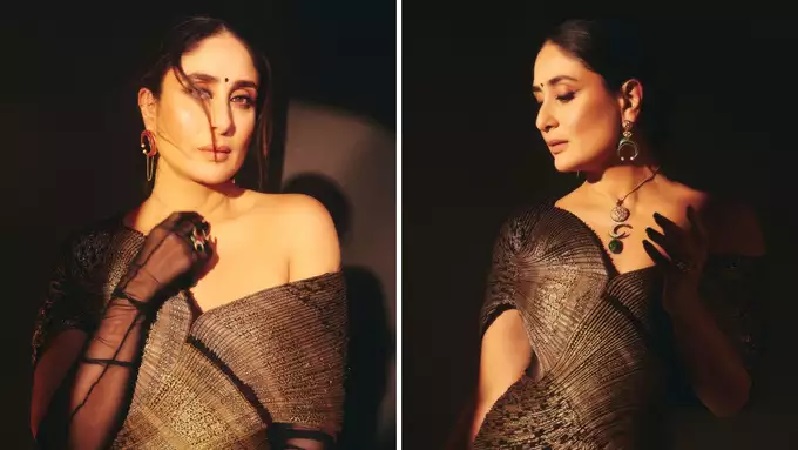 Kareena kapoor stunned everyone by wearing a gown made of vintage sari