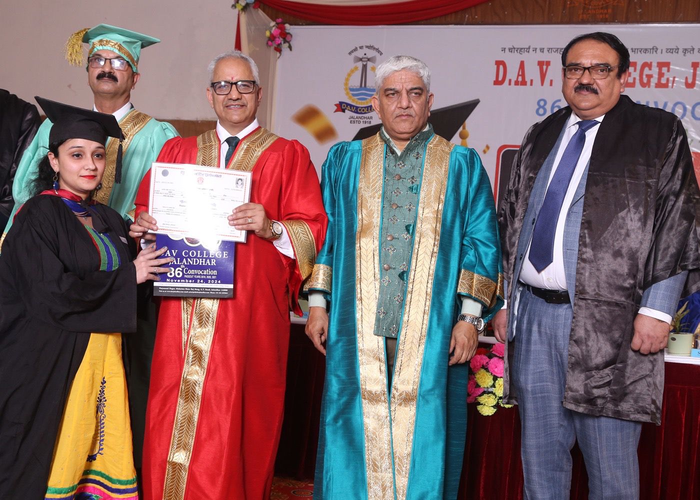डीएवी कॉलेज जालंधर में 86वें दीक्षांत समारोह का सफल आयोजन
