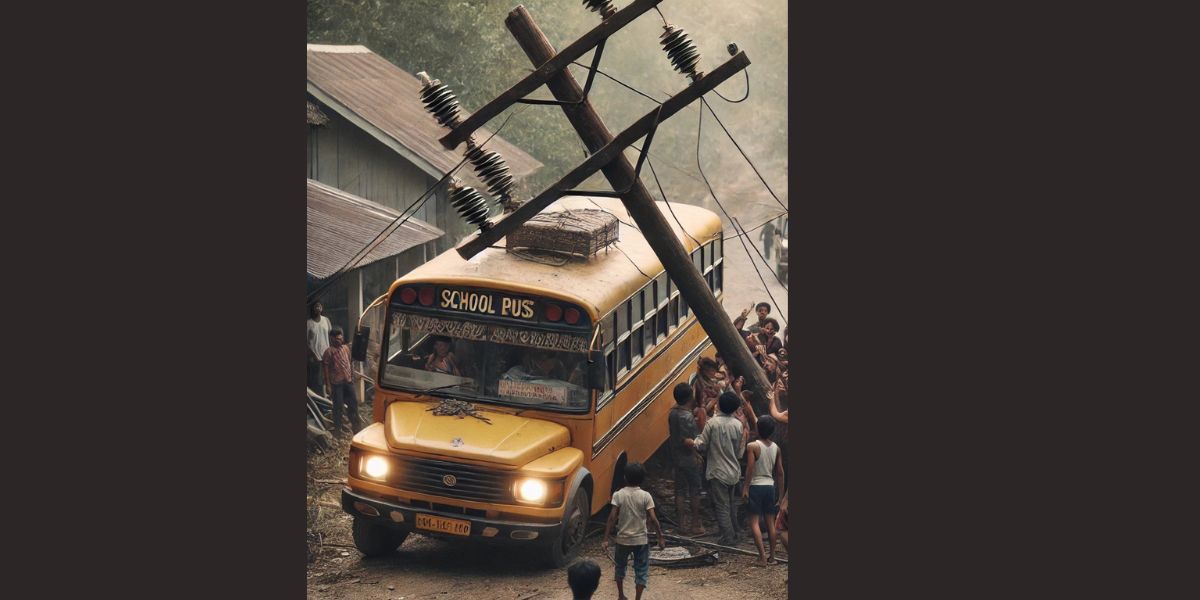 School Bus Accident in Jalandhar: Electric Pole Falls on Bus, Children Rescued Safely