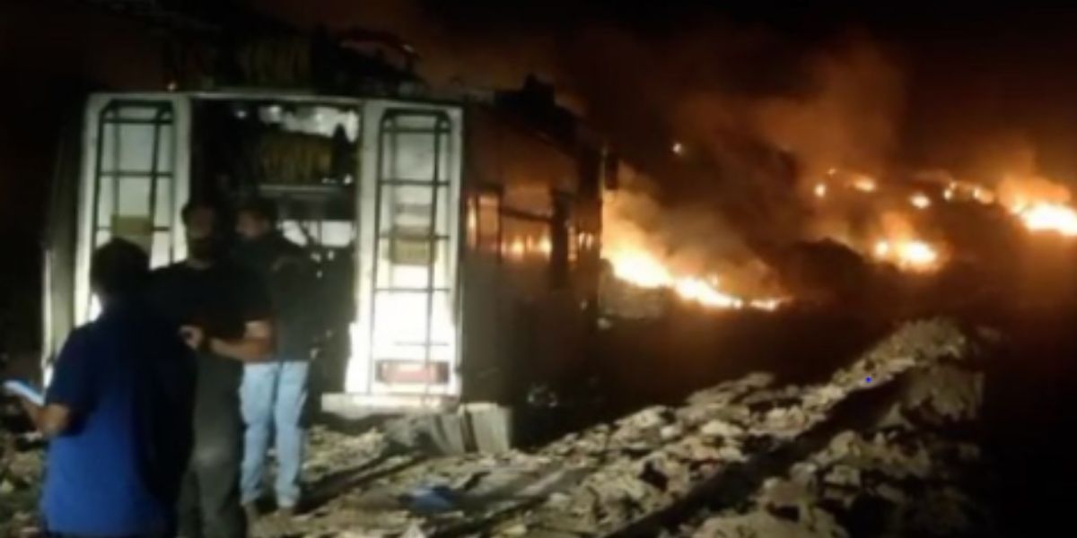 Massive Fire at Jalandhar's Variana Dump; 25 Fire Brigades Struggle to Control Blaze