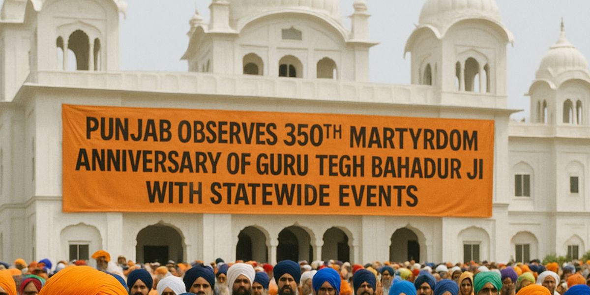 Punjab Observes 350th Martyrdom Anniversary of Guru Tegh Bahadur Ji with Statewide Events
