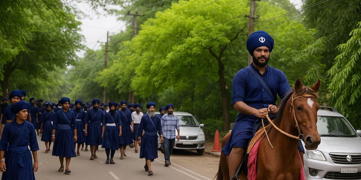 Tensions Escalate in Jalandhar as Nihang Singhs Protest Outside SSP Office Over FIR Against Baba Hari Singh