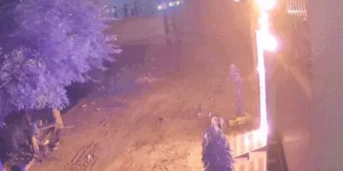 Family Escapes Petrol Bomb Attack in Jalandhar's Adampur, CCTV Captures Shocking Incident