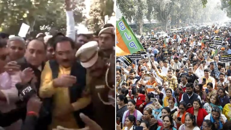 Read more about the article शीश महल विवाद: केजरीवाल के आवास के पास भाजपा का विरोध प्रदर्शन, कई नेता हिरासत में