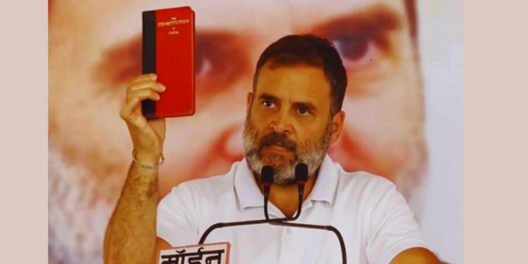 Read more about the article संविधान पर चर्चा में राहुल गांधी का भाजपा पर प्रहार||