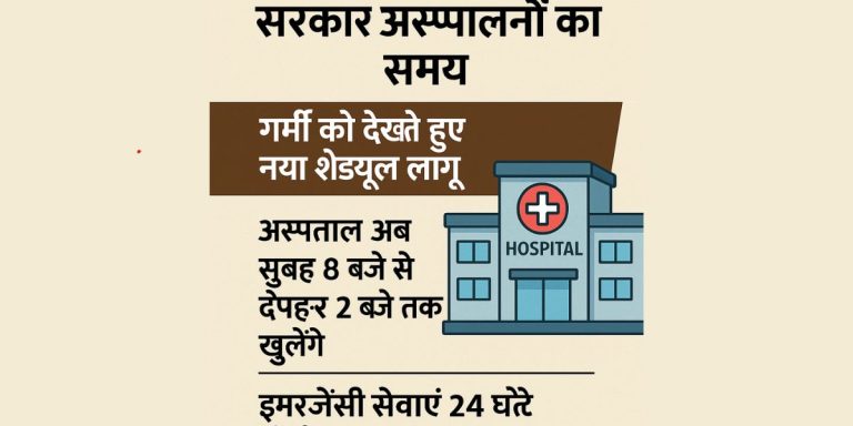 Read more about the article पंजाब में बदला सरकारी अस्पतालों का समय, गर्मी को देखते हुए नया शेड्यूल लागू: इमरजेंसी सेवाएं 24 घंटे रहेंगी चालू