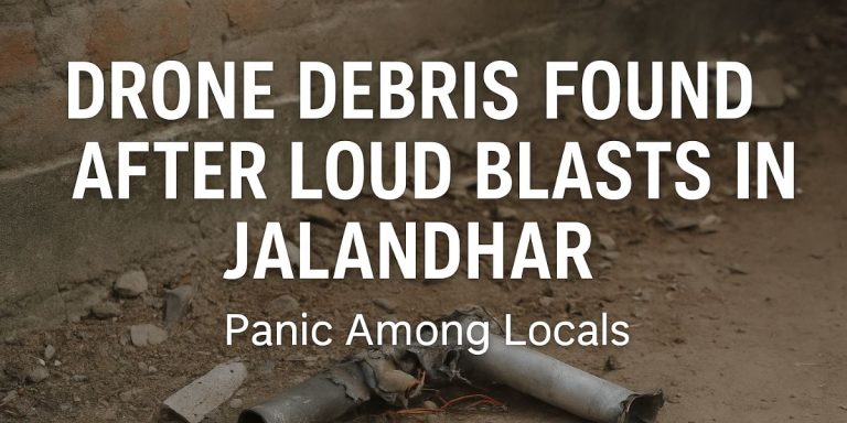 Read more about the article जलंधर में देर रात धमाके और ड्रोन गिरने की घटनाएं, लोगों में दहशत