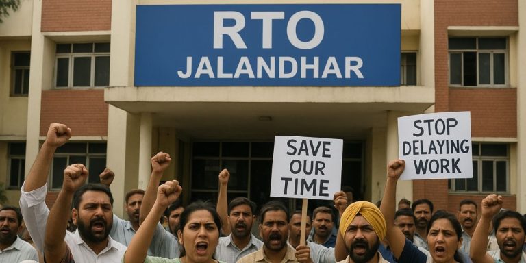 Read more about the article जालंधर RTO कार्यालय में कर्मचारियों के व्यवहार को लेकर जनता में नाराज़गी, कार्रवाई की उठी मांग: